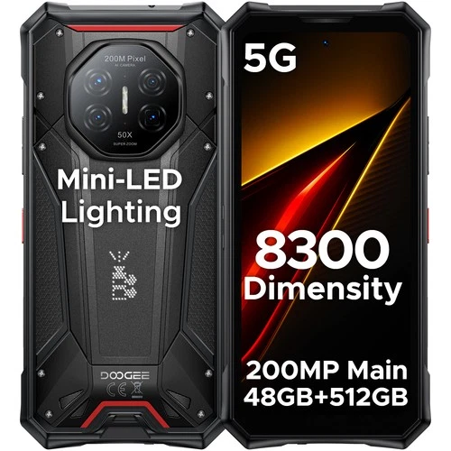 DOOGEE S300Pro 5G Robust Smartphone 48GB+512GB Android 16 11000mAh 66W WiFi6 NFC