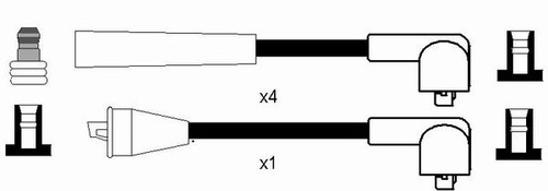IGNITION CABLE SET LEADS KIT NGK 0907 P NEW OE REPLACEMENT - Picture 3 of 6