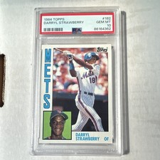 Topps 1984 Darryl Strawberry Rookie Card #182 PSA Graded New York Mets