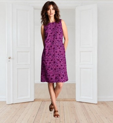 NWT J Jill Love Linen Shift Dress size Large Petite LP PL purple sleeveless tank