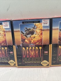 Lot Of 4 Brand New & Factory Sealed Desert Strike Gulf War Sega Genesis EA