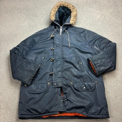 N 3B Jacke Erwachsene X Large blau extrem kalt Parka Schnorchel Outdoor Kapuze Herren*