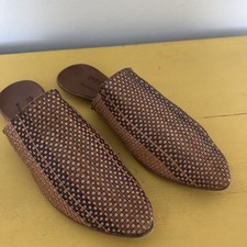 Cydwoq - VTG Woven Leather Mule Slides Pointed Toe Women s - Size: 39