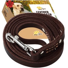 ADITYNA Premium Leather Dog Leash 6ft Heavy Duty Soft Strong Small Medium Dogs W