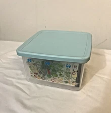 Tupperware 3993A Small Fridge Smart Vented Square Container Light Green Aqua