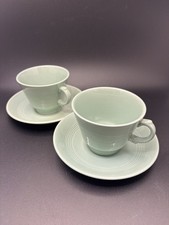 2 x Wood's Beryl Ware Tea Cup & Saucer - Vintage 1940s design 