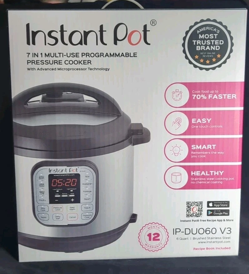 Absolutely New 6 Quart Instant Pot 7 In One Pressure Cooker