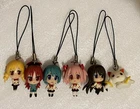 Puella Magi Madoka Magica figure strap key chain Lot 6 set mascot Japan m636