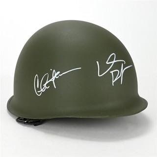 Willem Dafoe Charlie Sheen Autographed Platoon Authentic Metal Military Helmet