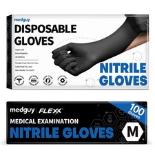 Black Nitrile Disposable Gloves, 4.5 Mil PowderFree LatexFree FoodSafe Glove ...