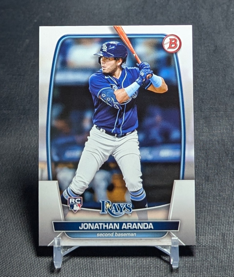Jonathan Aranda Rookie RC 2023 Bowman Baseball Card #28 Tampa Bay Rays