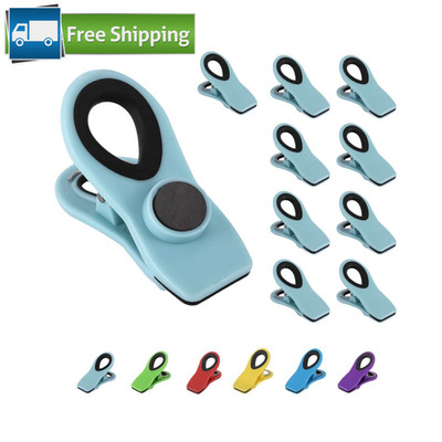 10x Magnetic Chip Clips Food Snack Bag Sealer Storage Multipurpose Fridge Clips