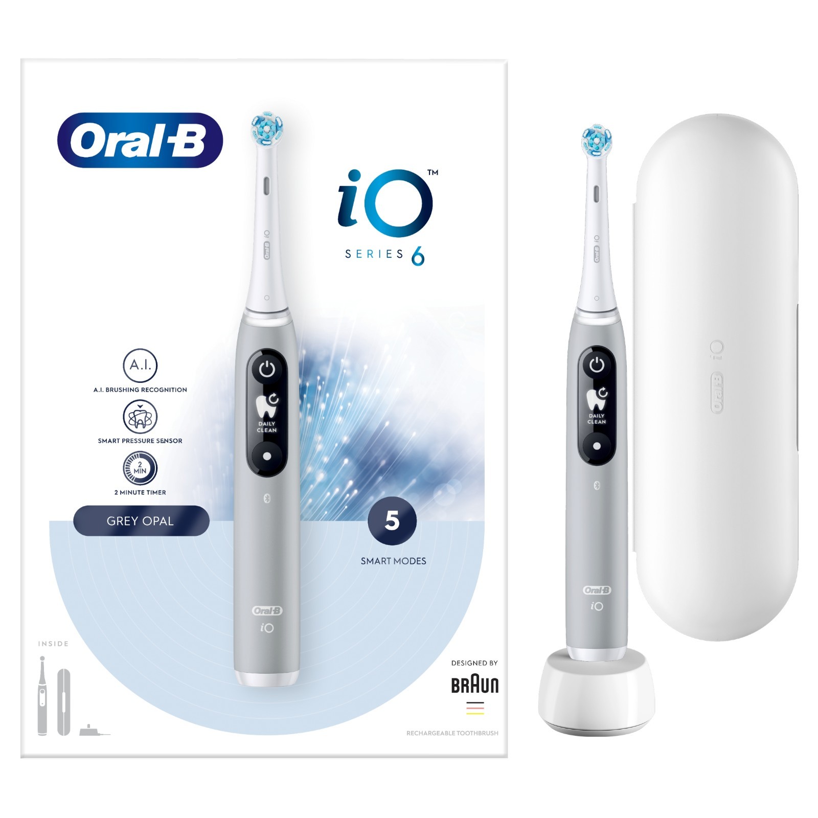 Oral-B Grey Io 6 Electric Toothbrush - Image 2