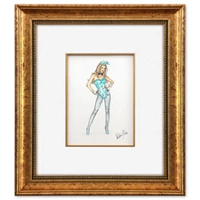 Victoria Fuller- Original Painting "Turquoise Club Bunny"
