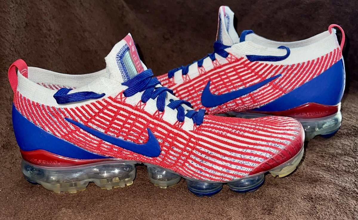 Nike Nike Air Vapormax Flyknit 3 USA Red White Blue Sneakers Red, White, Blue Si NIKE Air Vapormax 3.0 Flyknit USA Red-White-Blue Running  main image 3