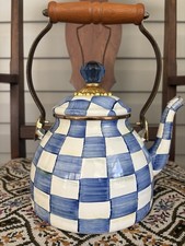 MacKenzie-Childs Royal Check 2 qt Tea Kettle ...
