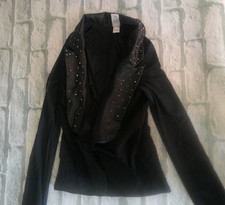 Black Blazer Dance Costume Girls Sparkly Child Large Brand Balera
