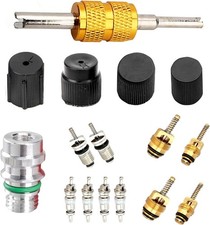 Shakas 16 PCS Air Conditioning Valve Core Kit, R12 R134a Sealing Cover A/C Refri