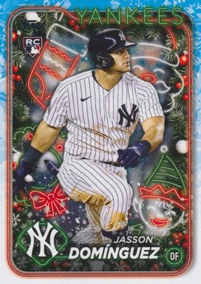 2024 Topps Holiday #H75 JASSON DOMINGUEZ - RC Rookie Card - New York Yankees