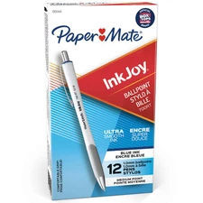 Paper Mate InkJoy 700RT Blue Ballpoint Pens 12 Pack Retractable 1.0mm
