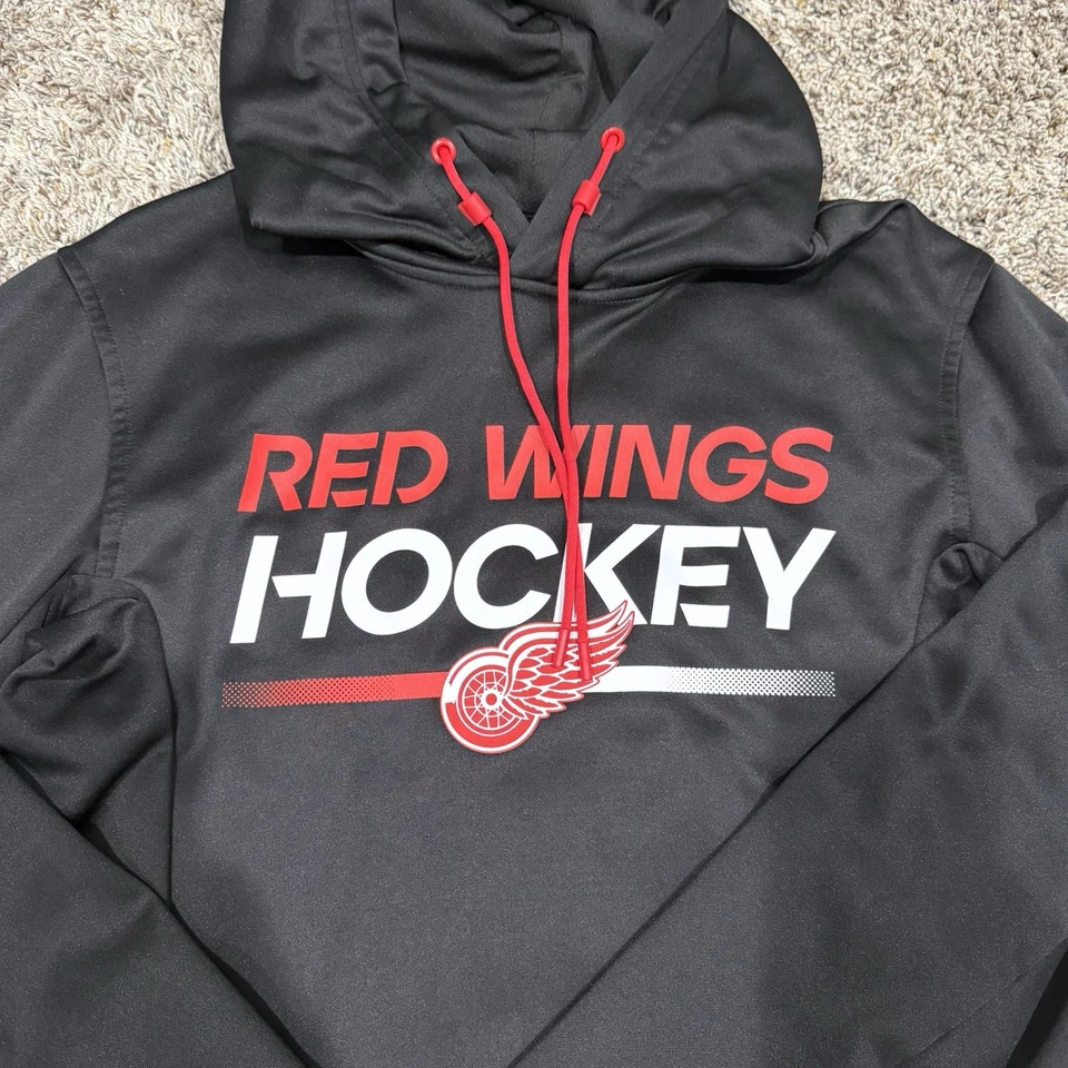 Moletom com capuz Fanatics Detroit Red Wings masculino S autêntico profissional - Imagem 2 de 4