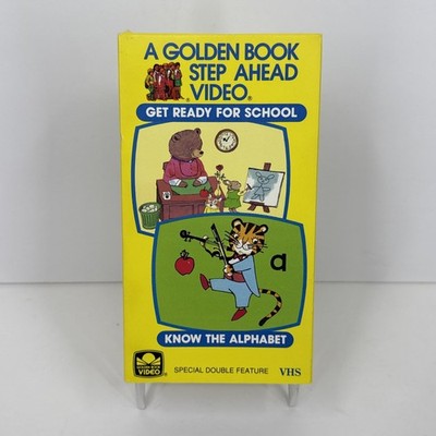 A Golden Book Step Ahead Video Get Ready for School / Know the Alphabet VHS 1990
