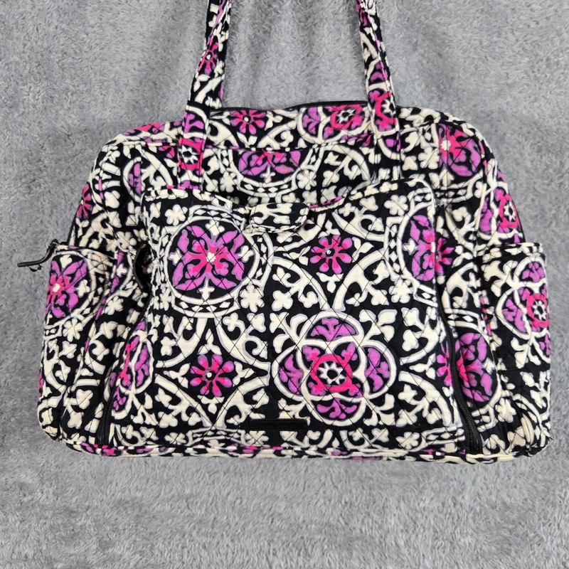 Vera Bradley Quilted Cotton Diaper Bag Pink Black
