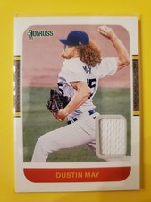 2021 Donruss Retro '87 Materials #87MDU Dustin May - Los Angeles Dodgers