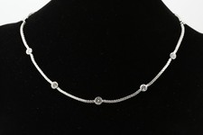 3,75 ct. Brillant  Collier 585 Gold  Diamanten VS1 I-J L�nge  41 cm Wei�gold 17,98g