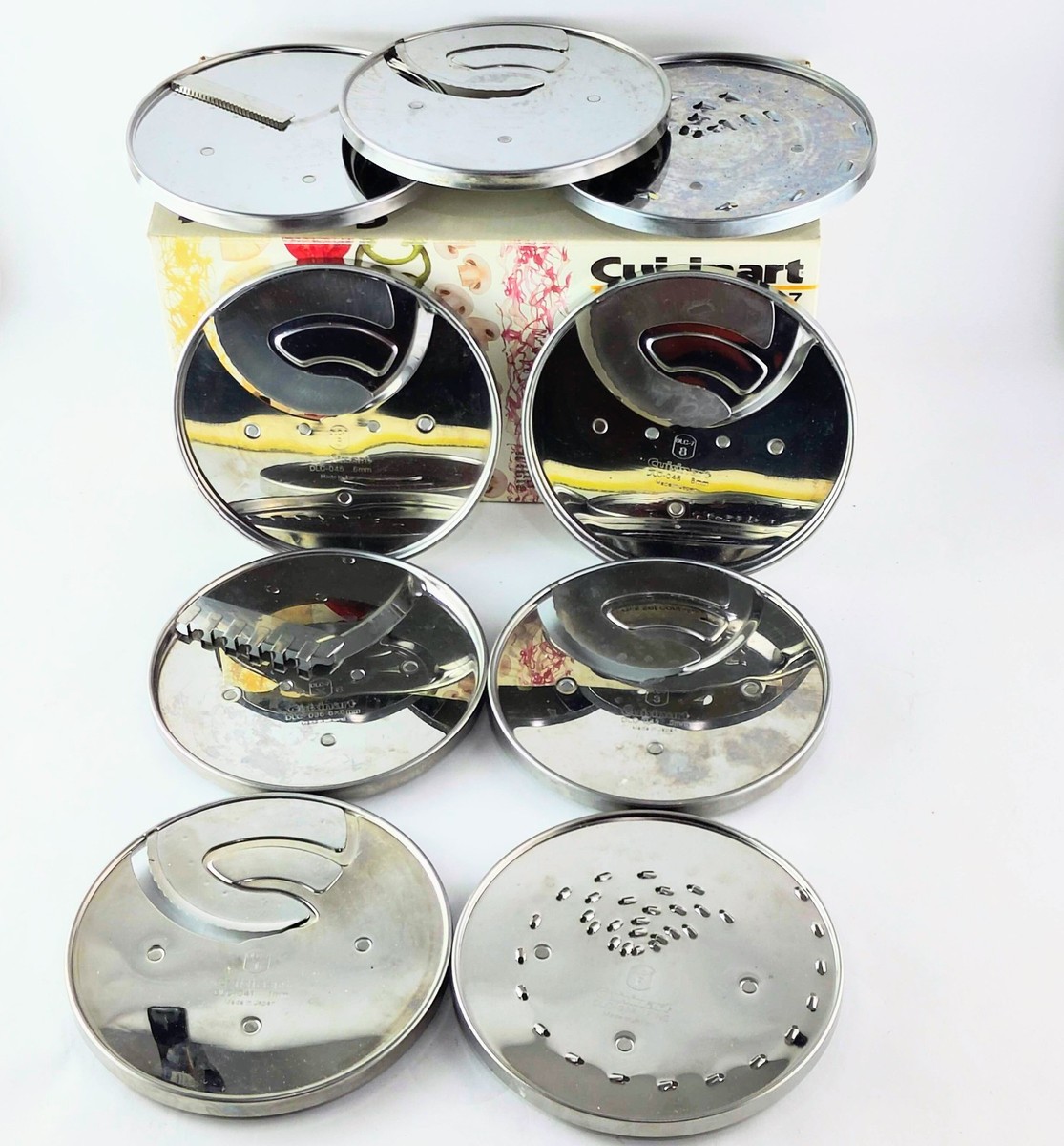 Cuisinart DLC-7 Complete 9 Disc Set DLC-070 in Box for Vtg Food