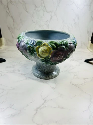 Vintage Roseville Pottery Rozane Blue Vase /Planter  READ