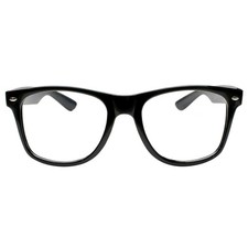 Kangaroo Black Fake Glasses - Winter Hipster Frames - One Size,