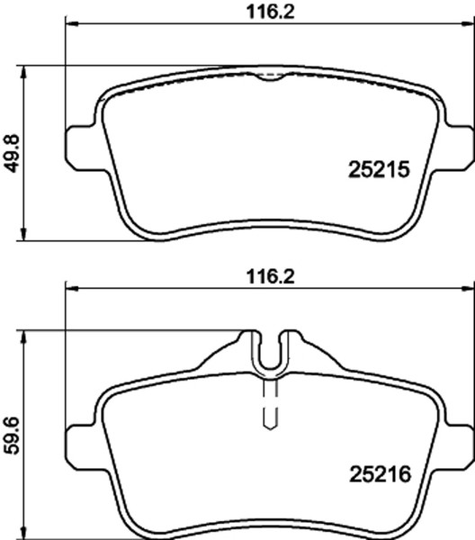 Hella Pagid Bremsbelagsatz Scheibenbremse 8DB 355 019-741 FüR Mercedes GL GLE-image