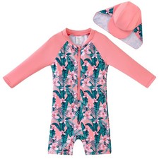 UMELOK Infant Girls Swimwear Sets One Piece 3-6 Months, Pink, Tropical Jungle