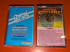 Lot of 2 VTG Cassette Tapes: Good Old Rock  Roll, Original Hits of the 60's