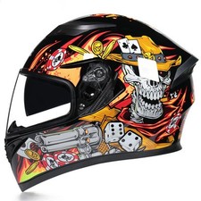 Motorcycle Helmet Anti-fog Dual Lens Full Face Helmet Cool Street Car Bluetooth