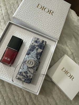 Dior Rouge Gift Set -Full Size Lipstick,lipstick Holder & Nail Polish in Diorbox