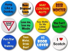 STAG DO PACK OF 12 - 1 inch / 25mm Button Badge - Bucks Night Beer Boobs Wedding