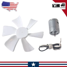 6 Inch 12V RV Vent Fan Motor with D-Shaft - Replacement Exhaust Fan for RVs, Cam