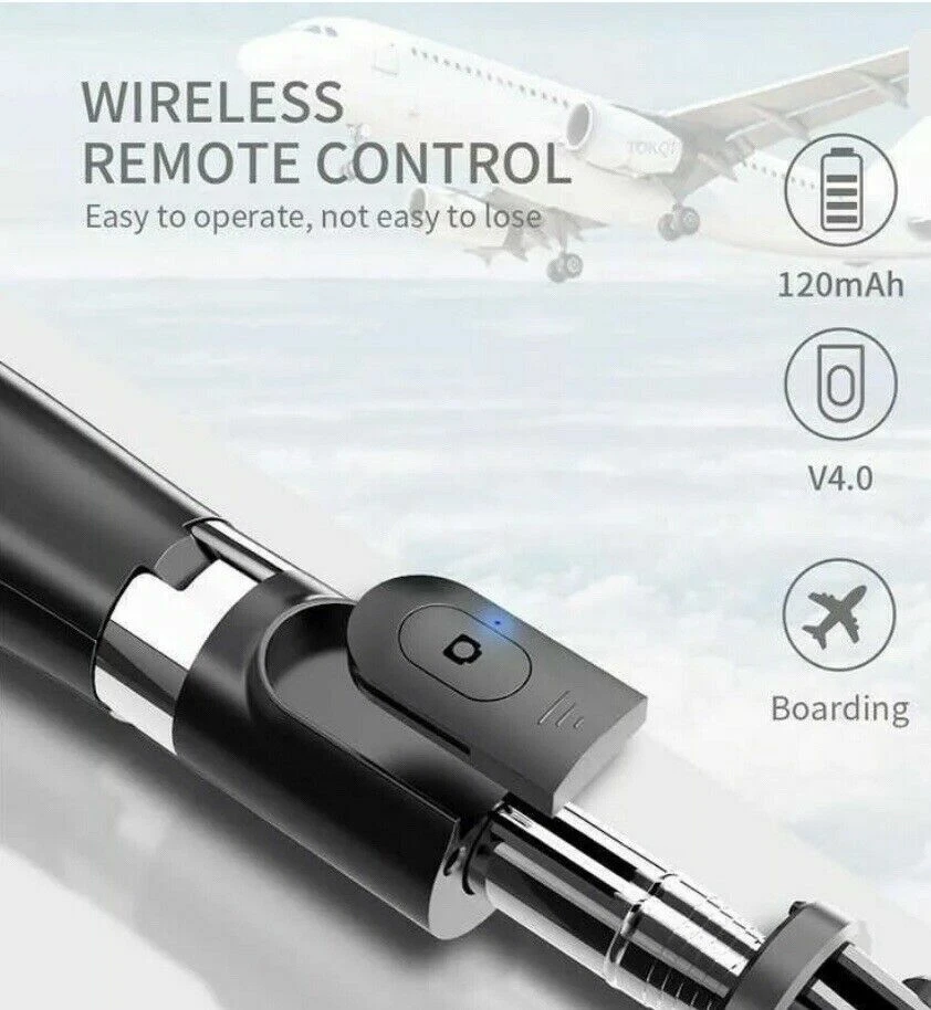 K07 Bluetooth Extensible Selfie Stick con Trípode Integrado - Botón Desmontable Foto 4 de 4