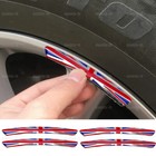 4pcs British Wheel Eyebrows Modified Wheel Hub Aluminum Rims Decorative Stickers
