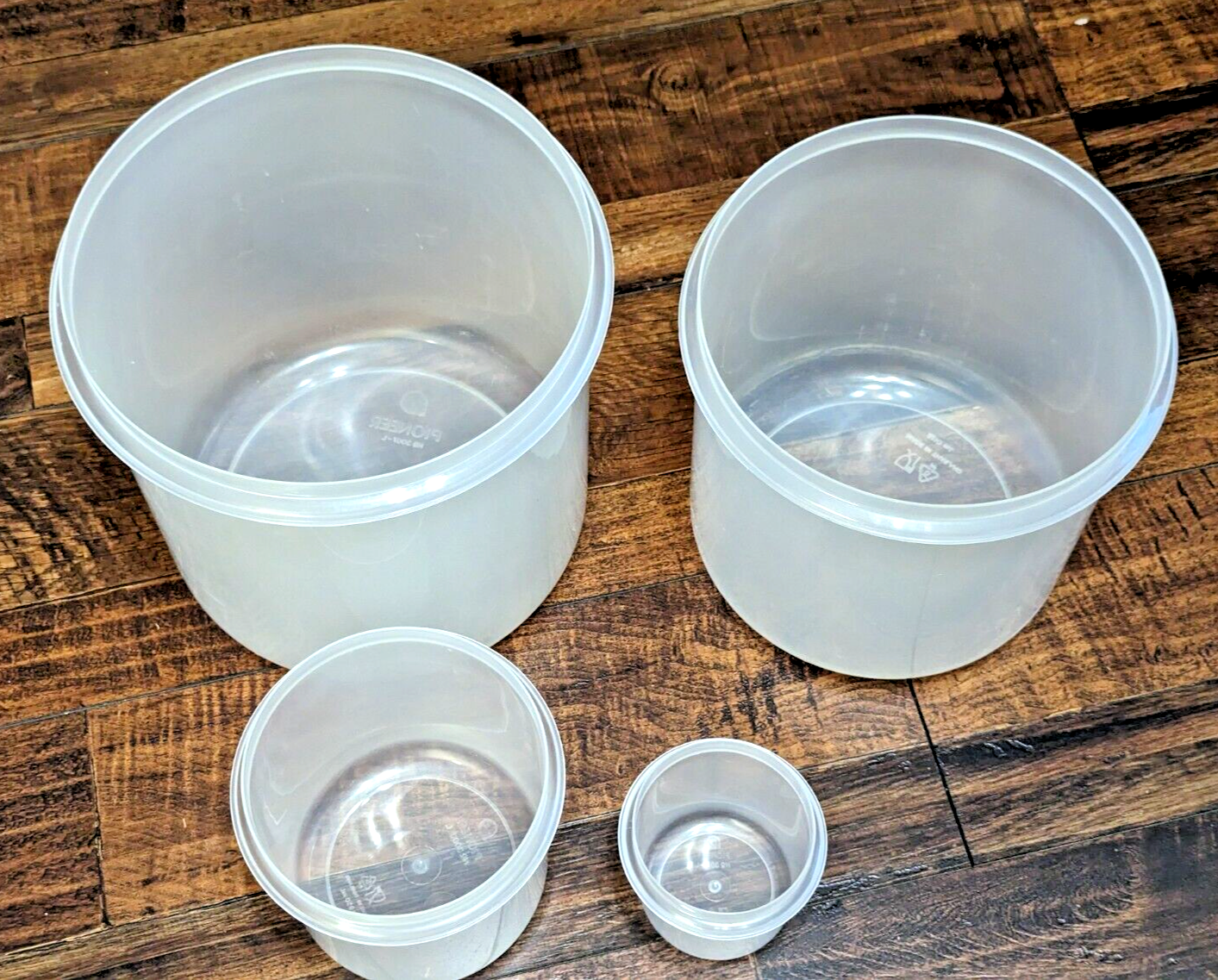 Pioneer Food Round Storage Containers 3007L 3006L 3003L 3001L with Lid set of 4 - Photo 5 sur 10