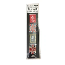 NEW Re-Marks Magnetic Page Clips/Bookmark ENGLISH FLAG "Keep Calm and Carry On"