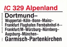 ZLS 74-107 = IC 329 Alpenland = Dortmund-Garmisch-Partenkirchen
