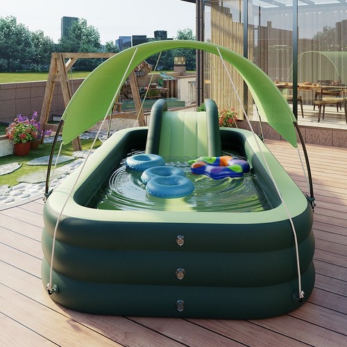 Großes Familienschwimmbad - Alberca - 2,1/2,6/3M - aufblasbar - Baby-Sonnenschirm - Bild 7 von 20