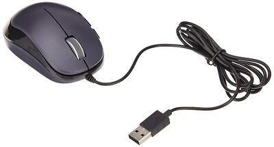 ELECOM Blue LED Maus/EPRIM/Kabelgebunden/5 Tasten/Schwarz M-Y9UBBKNEW