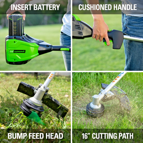 Greenworks 16" PRO 80V Cordless String Trimmer, Battery Not Included GST80320 - Picture 9 of 13