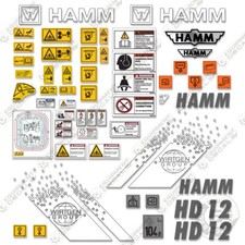 Fits HAMM HD12 Decal Kit Smooth Drum Vibratory Tandem Roller Decals - 3M Vinyl!