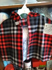 Red/Black  Plaids Flannel Short/Coat Cape. Toddlers Size 2T