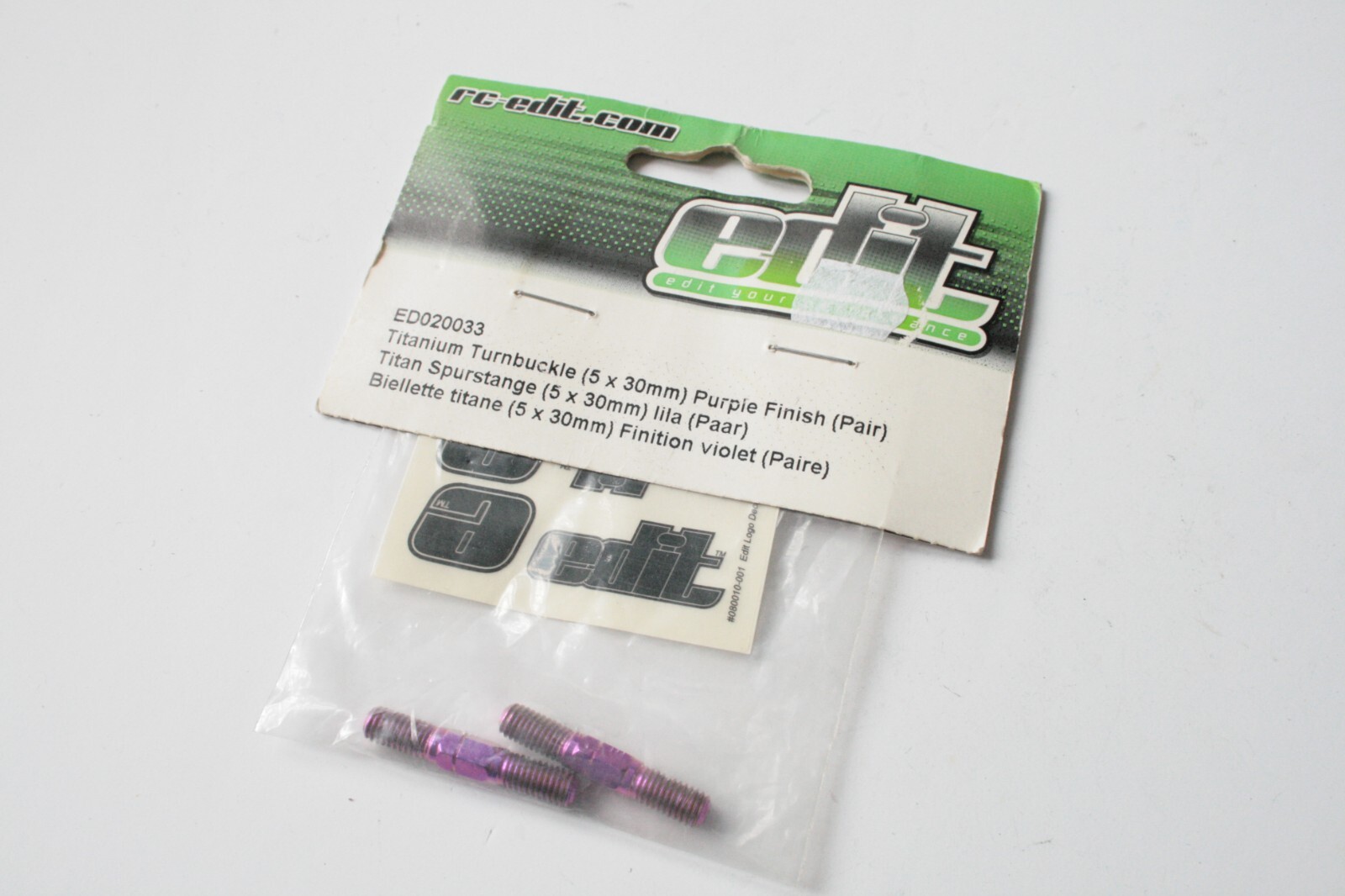 Edit Purple Titanium Turnbuckles M5 x 30mm - ED020033